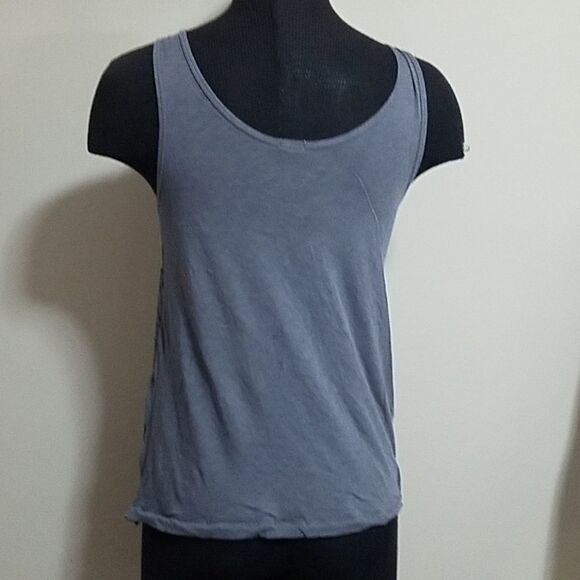 J. Crew Gray Floral Lace Front Tank Top (S) - Picture 3 of 4